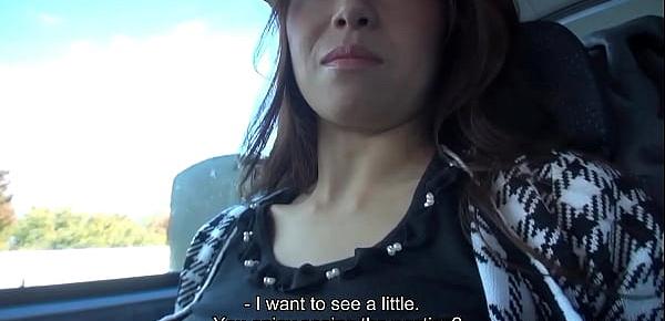  Japanese woman, Maki Hojo sucks dick in a car, uncensored